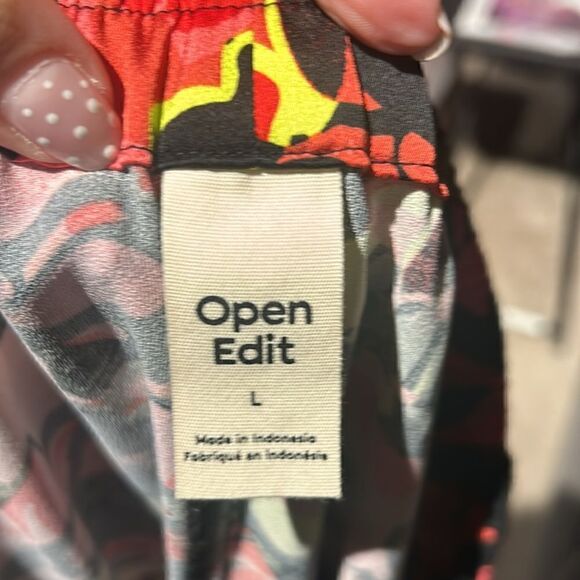 NWT Open Edit Pink Floral Maxi Skirt, Size Large - Picture 7 of 8